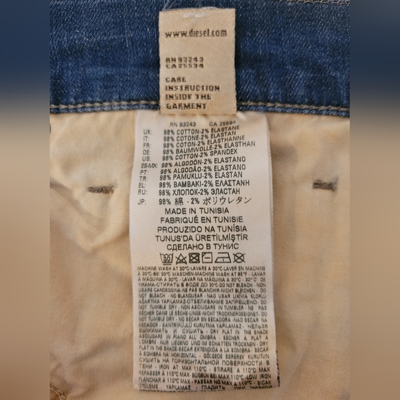 Diesel Industry Men's D-STRUKT-G tapered denim/coated denim premium jeans sz 33" - Picture 8 of 12